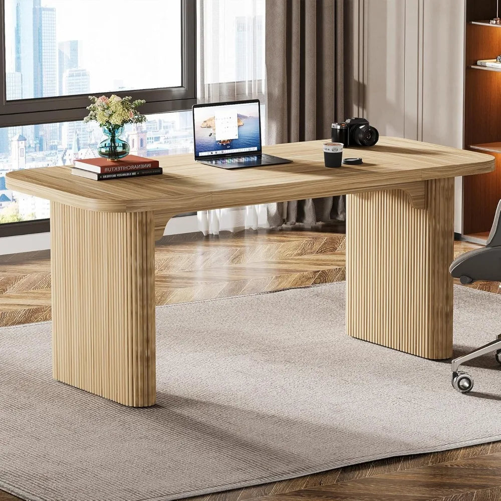 Executive Desk, Computer Desk, Double Pedestal, Large, 62-Inch