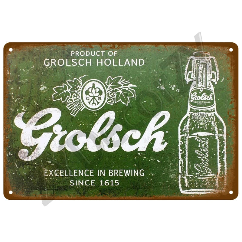 Beer Retro Pub/Bar Wall Art, Vintage
