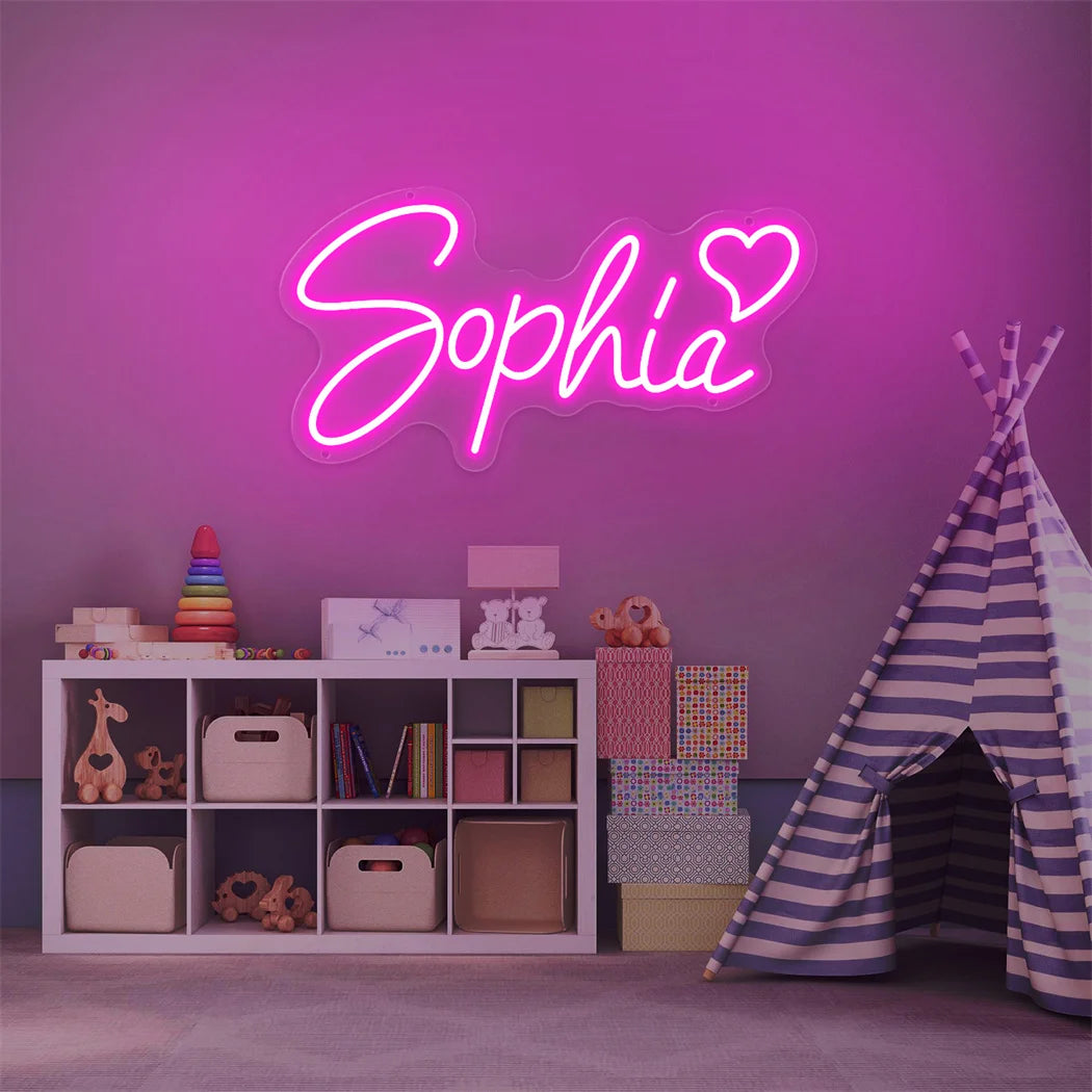 Custom Neon Sign, LED, Personalized Wall Decor, Text Only