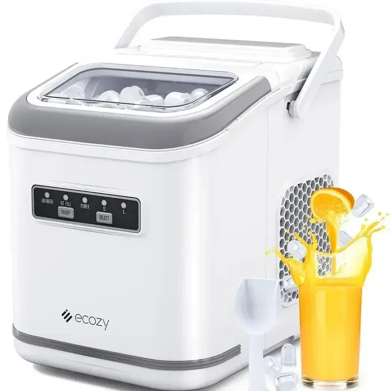 Ice Maker, Portable, 26lb, 9 Cubes in 6 Min, Self-Cleaning