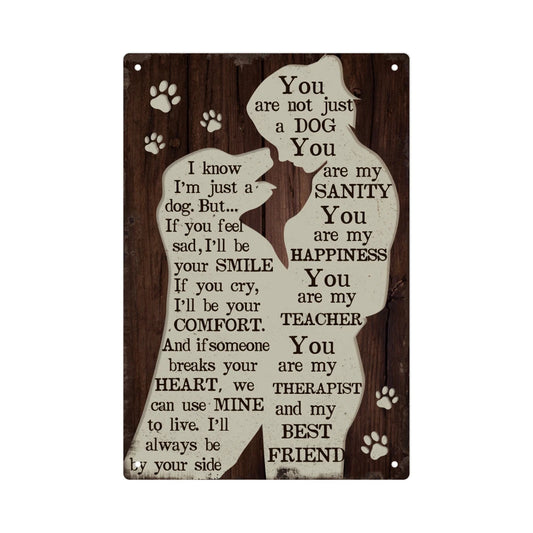 Dog Metal Tin Sign, Wall Art Decor