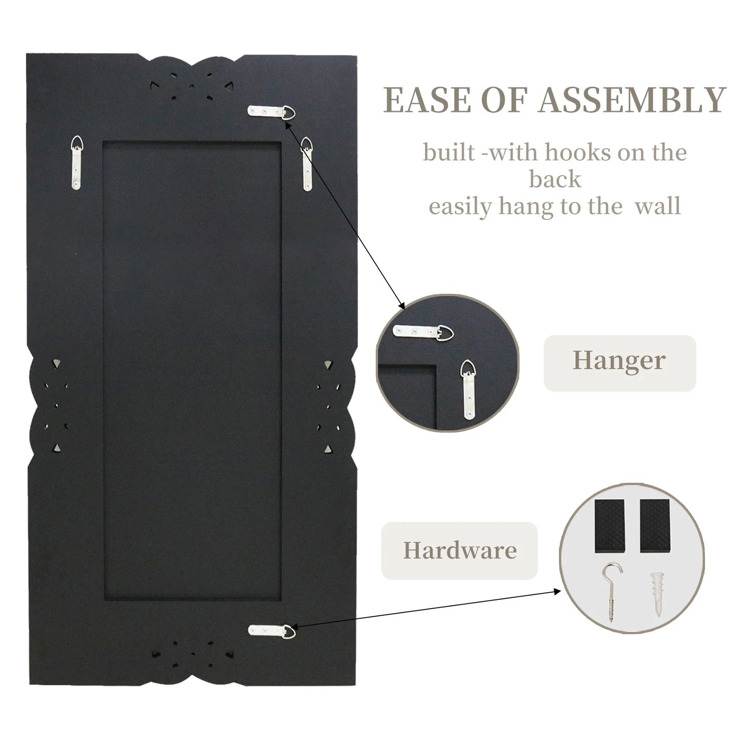 Large Crystal, Crushed Diamond Mirror, Decorative Wall Hang Mirror