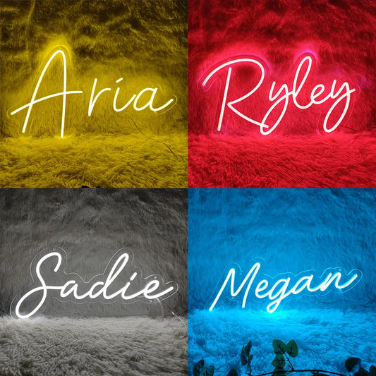 Custom Neon Sign, LED, Personalized Wall Decor, Text Only