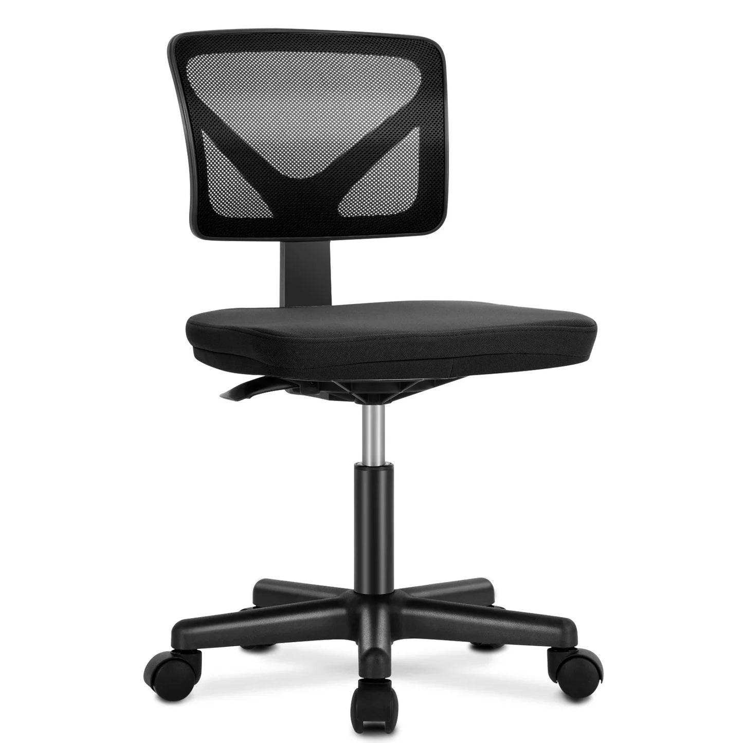 Lumbar Support Armless Office Chair Low Back