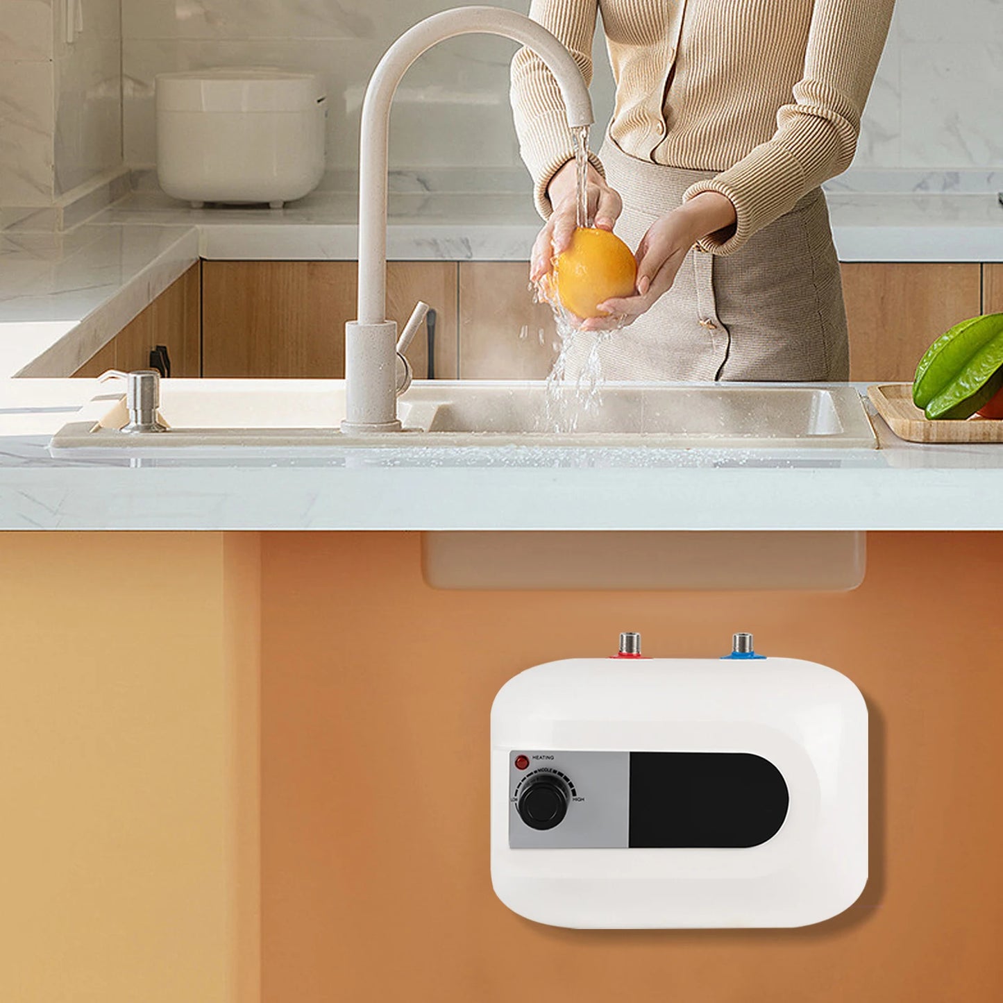 Mini Hot Water Heater, Electric, 1.6 Gallons