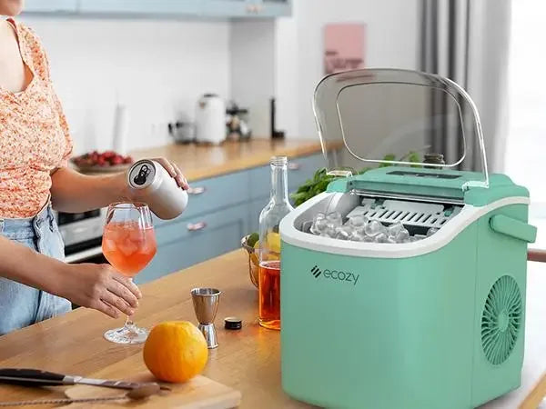 Ice Maker, Portable, 26lb, 9 Cubes in 6 Min, Self-Cleaning