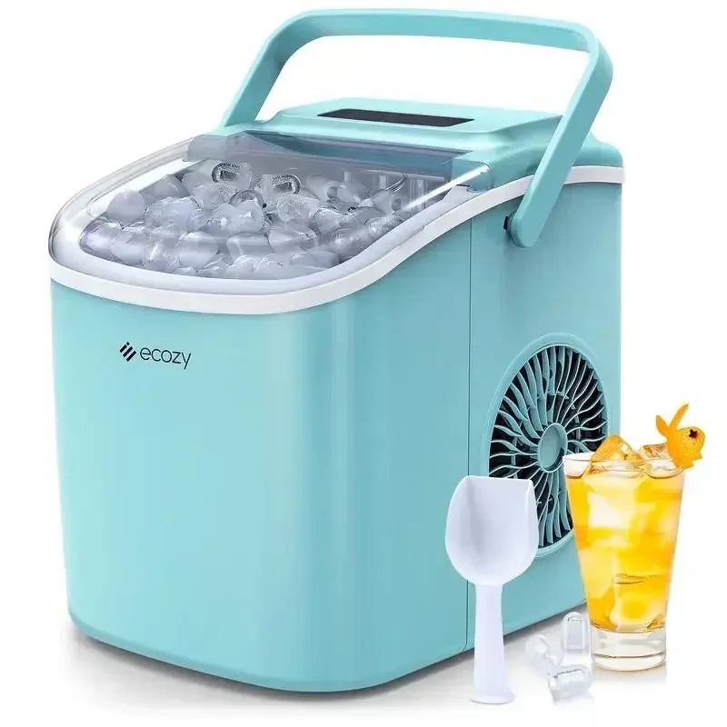 Ice Maker, Portable, 26lb, 9 Cubes in 6 Min, Self-Cleaning