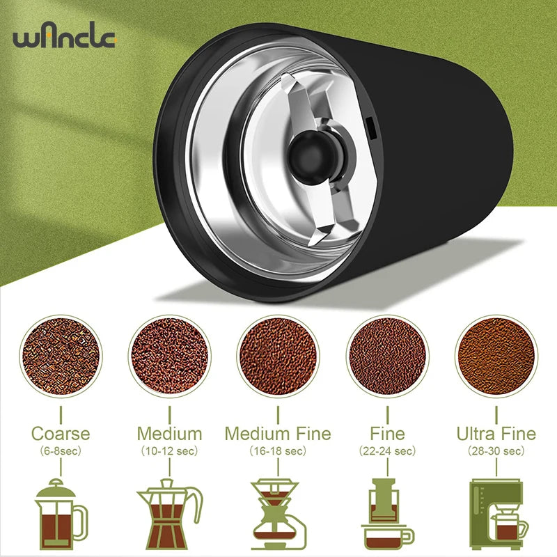 200w High-Power Coffee Grinder, Multifunctional Coffee Bean Grinder 220V/120V