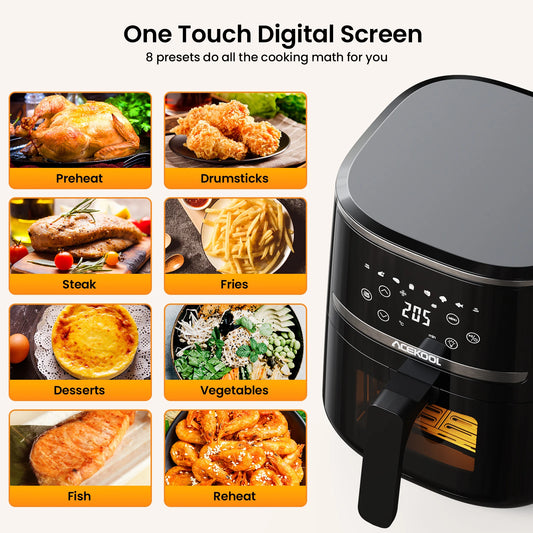 5 Quart Digital Display Air Fryer Toaster Oven Combo