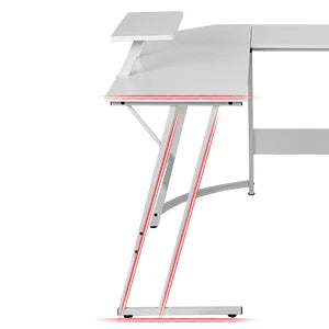 L Shaped Corner Gaming or Computer Desk with Large Desktop