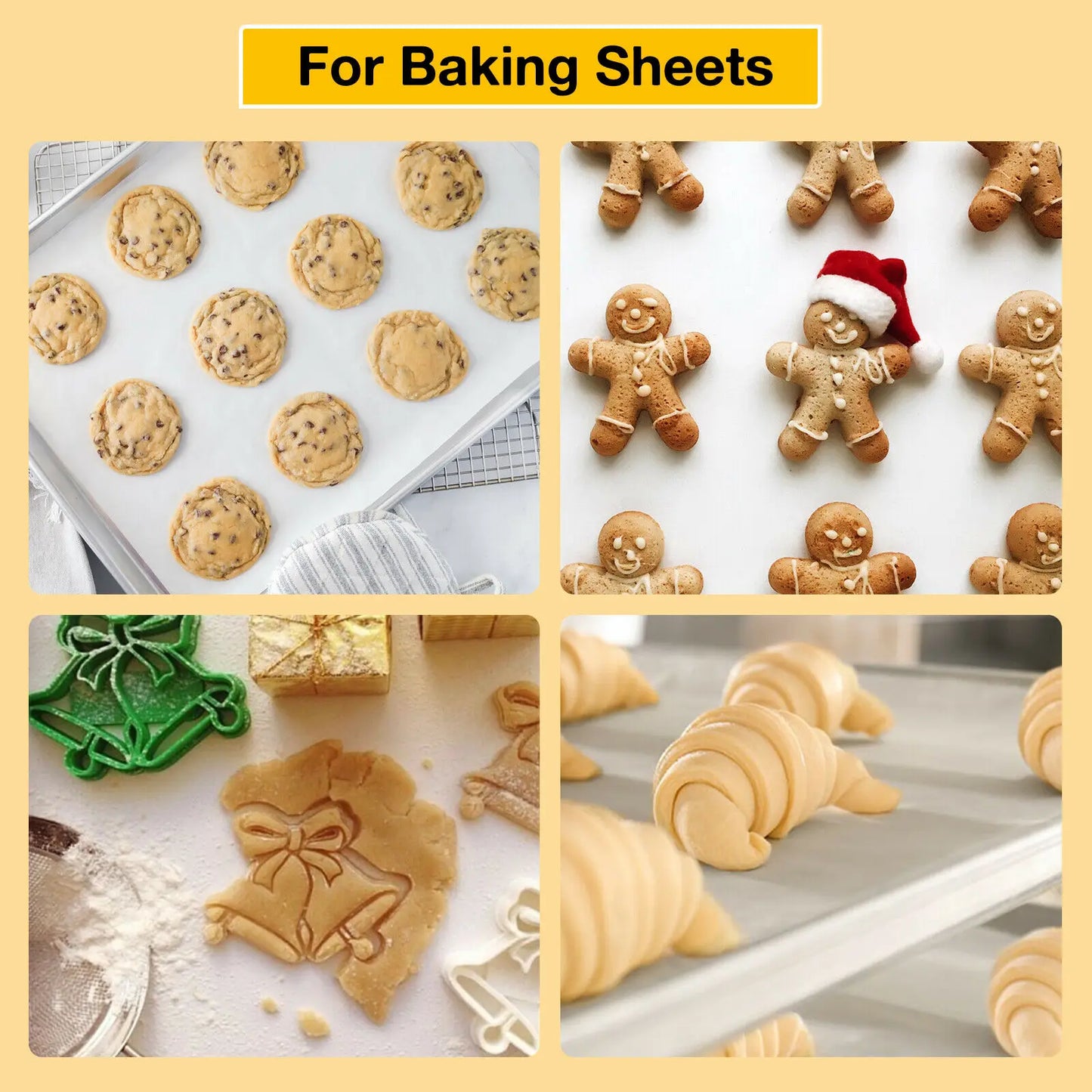 3pcs 12X16" Reusable Heat Transfer, Baking Sheets