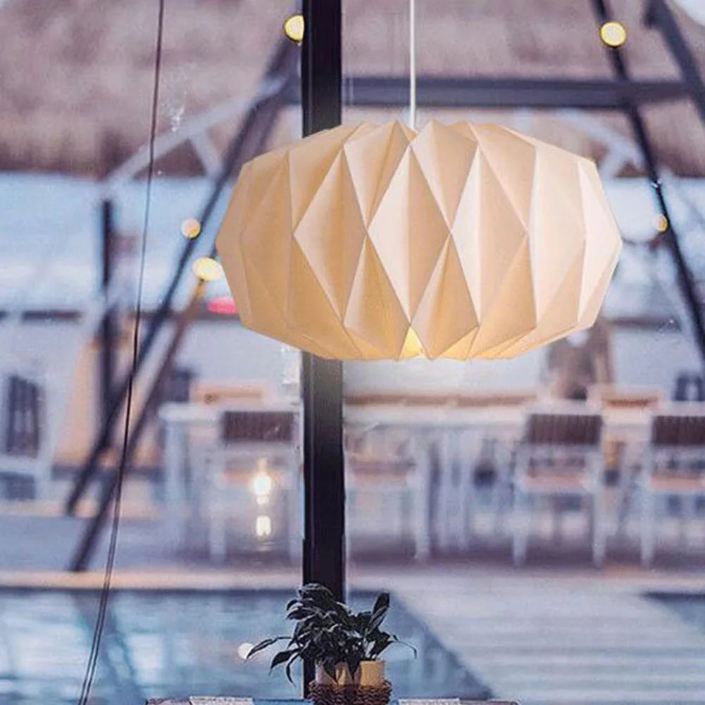 Pendant Lamp With Origami Lantern Shade, Ceiling Light