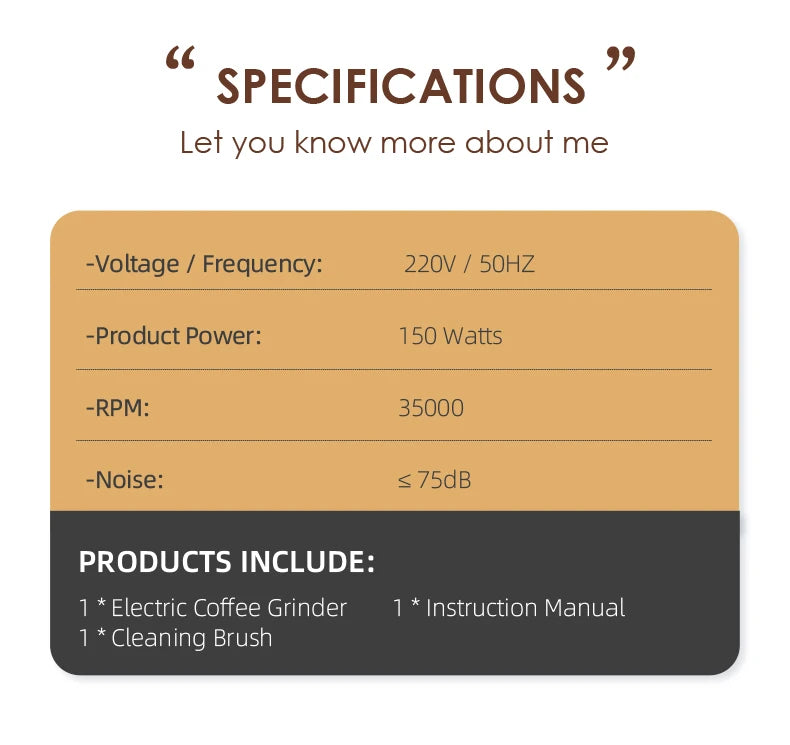 200w High-Power Coffee Grinder, Multifunctional Coffee Bean Grinder 220V/120V