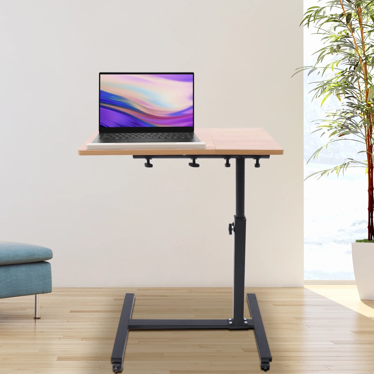 Adjustable Laptop Desk, 360° Rotating, Rolling, Mobile Workstation