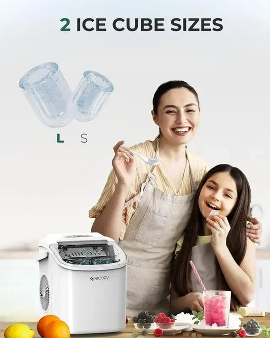 Ice Maker, Portable, 26lb, 9 Cubes in 6 Min, Self-Cleaning