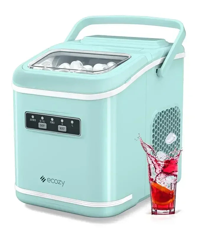 Ice Maker, Portable, 26lb, 9 Cubes in 6 Min, Self-Cleaning