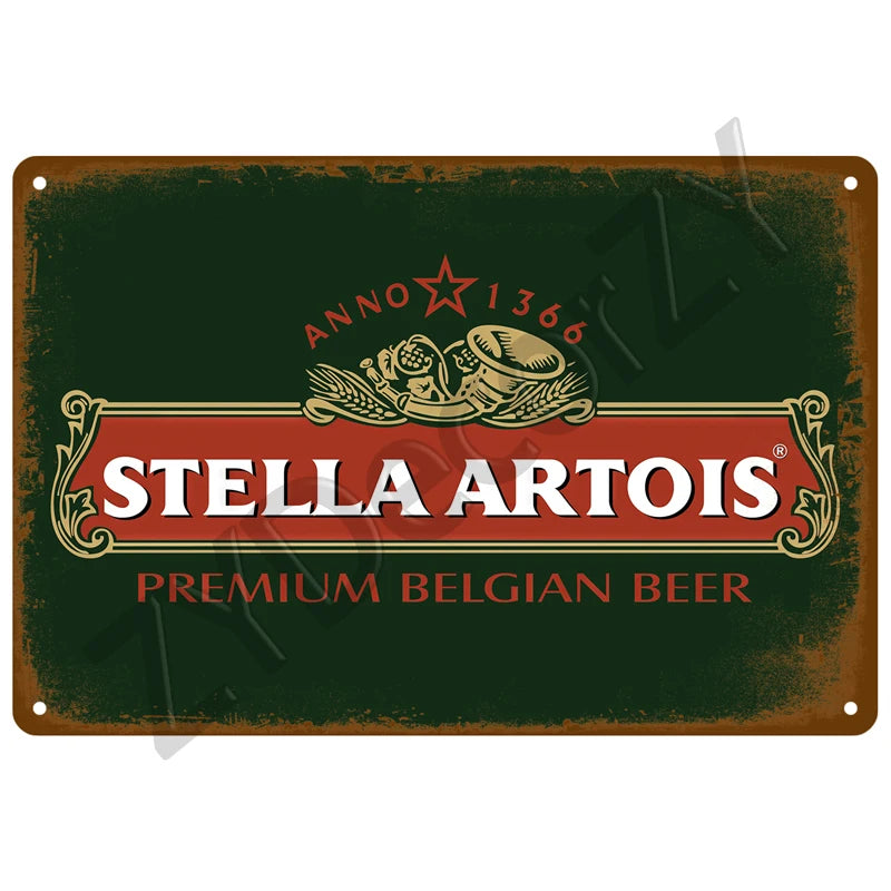 Beer Retro Pub/Bar Wall Art, Vintage