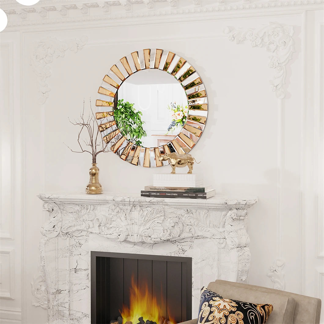 Enthusiasm Decor Accent Mirror, Wall Mounted, 60/80cm Round