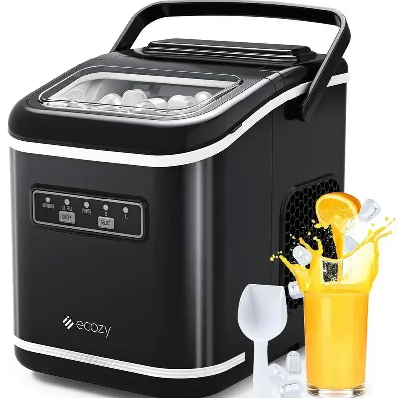Ice Maker, Portable, 26lb, 9 Cubes in 6 Min, Self-Cleaning