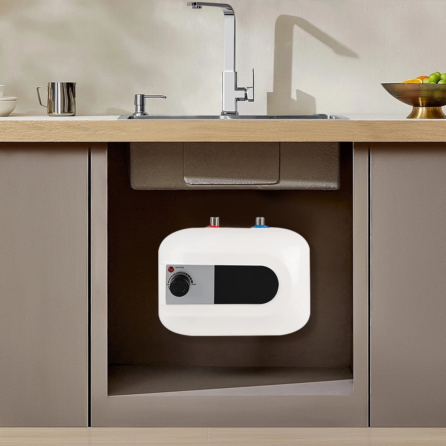 Mini Hot Water Heater, Electric, 1.6 Gallons