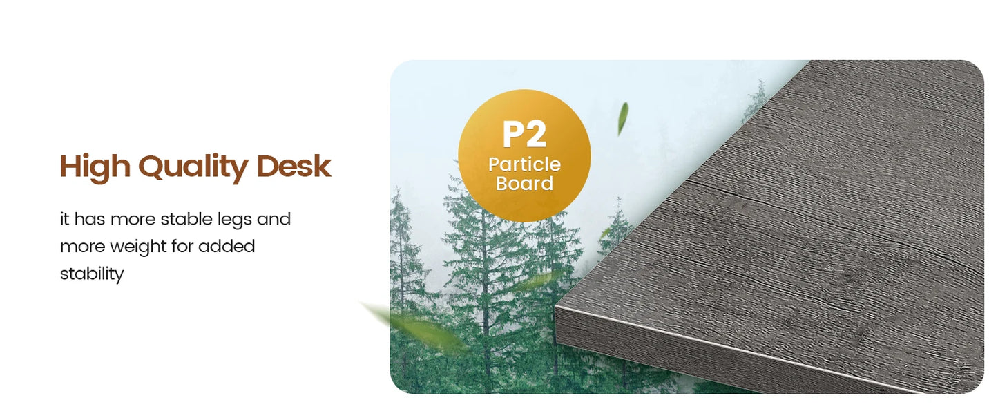 L Shaped Desk, Gaming Desk, 108" Office Desk, File Drawers, Power Outlet