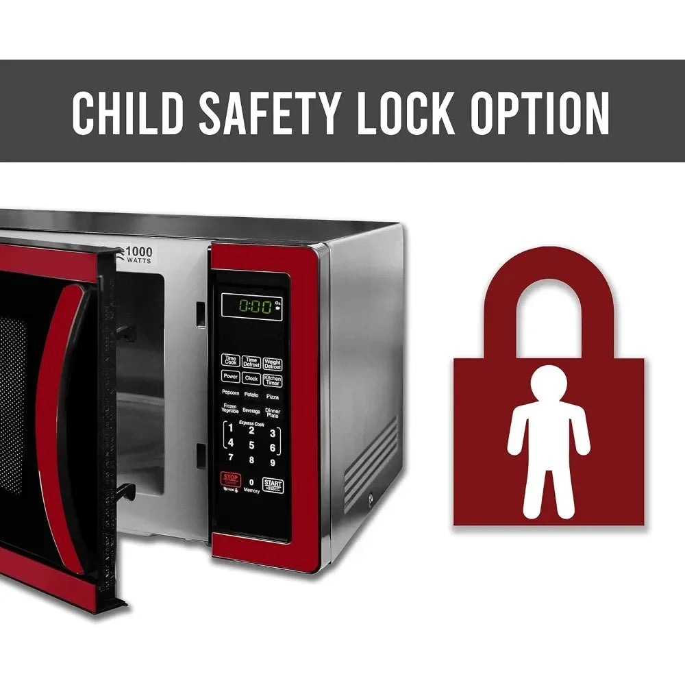 Countertop Microwave With LED Lighting, 1000 Watts, 1.1 cu ft.