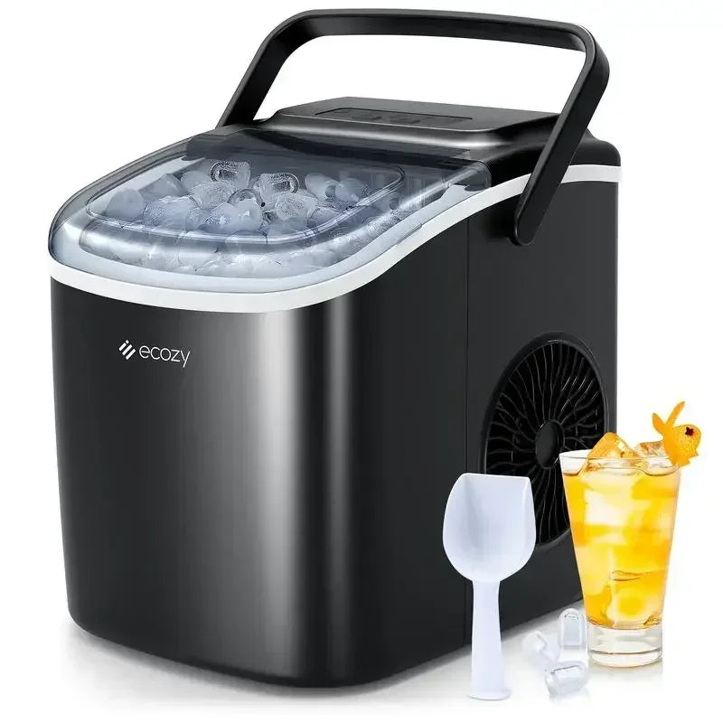 Ice Maker, Portable, 26lb, 9 Cubes in 6 Min, Self-Cleaning