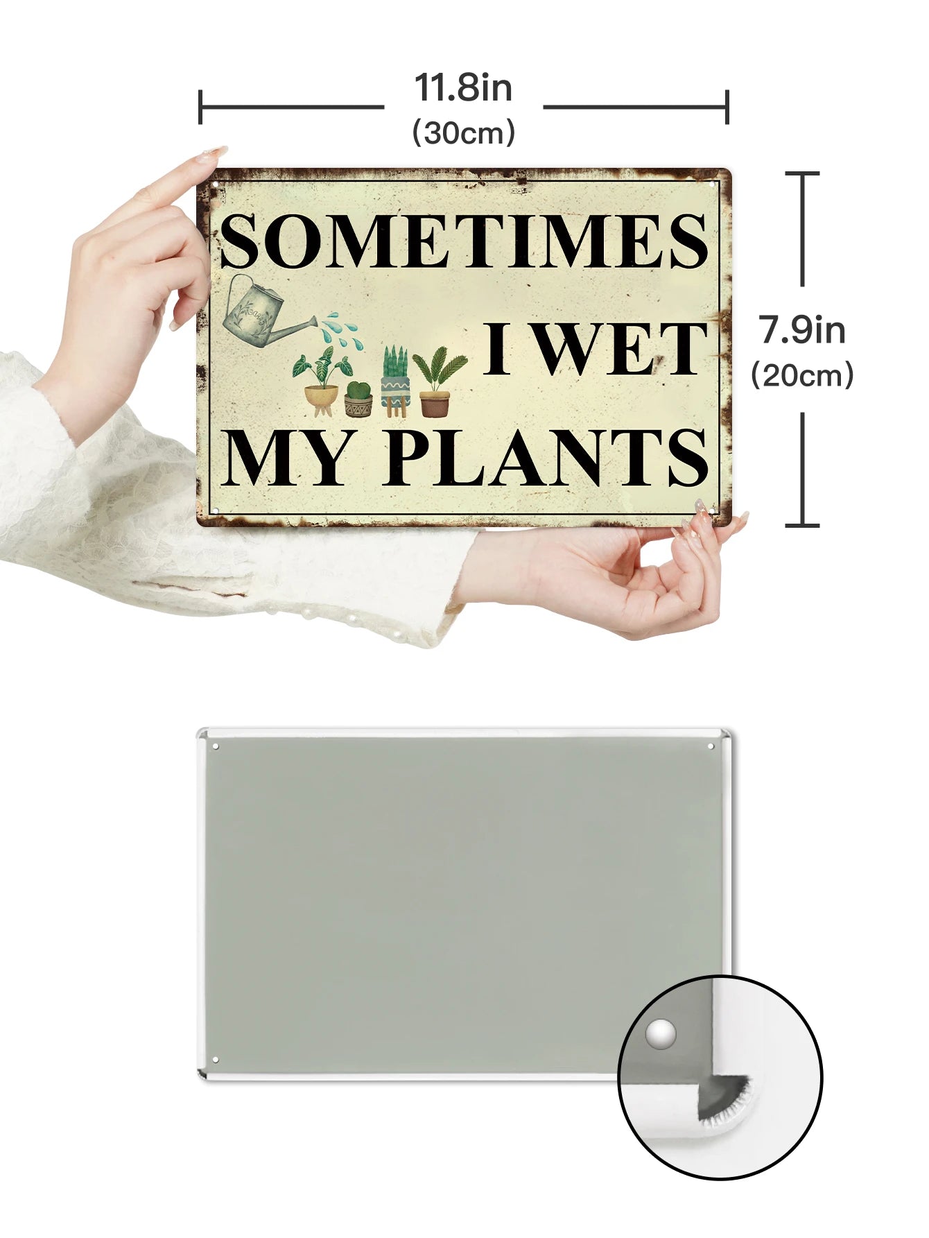 Gardening Wall Decor, Metal Sign  7.8 X 11.8 Inches