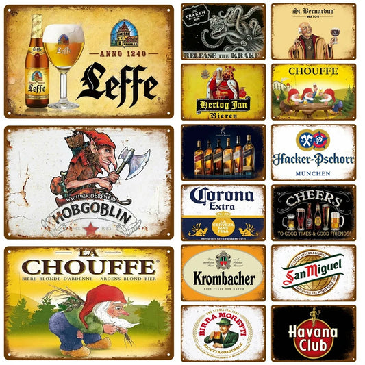 Beer Retro Pub/Bar Wall Art, Vintage