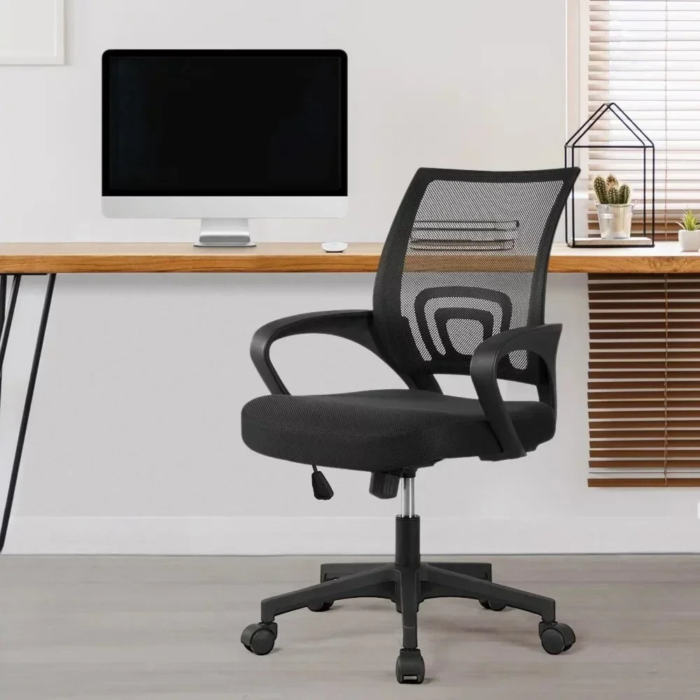 Adjustable Mid Back Office Chair With Armrests