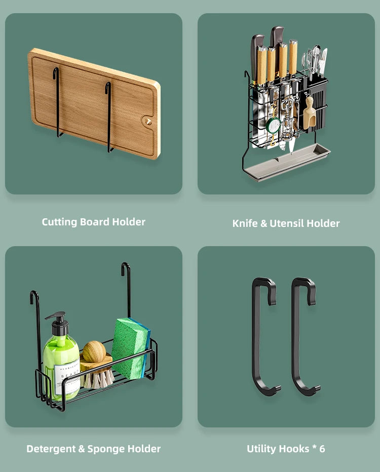 1 Or 2 Tier Over Sink Dish Drying Rack