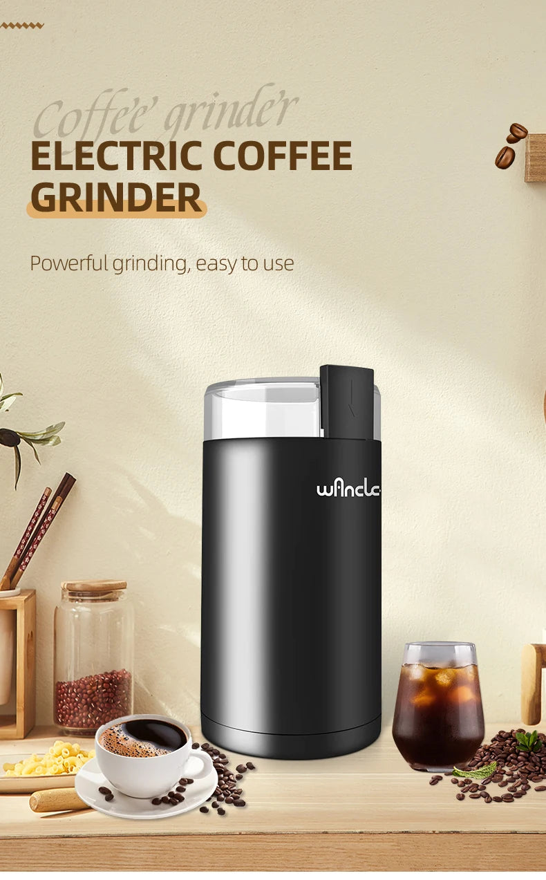 200w High-Power Coffee Grinder, Multifunctional Coffee Bean Grinder 220V/120V