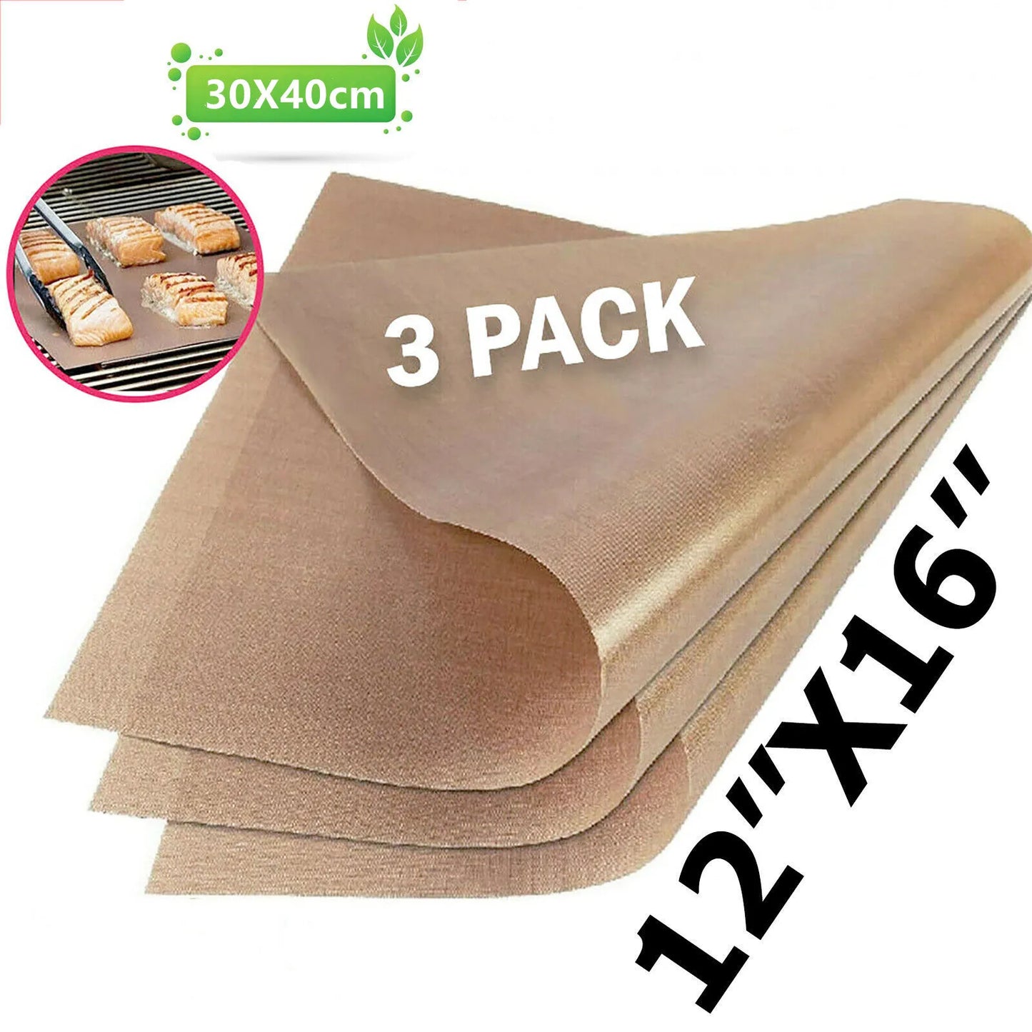 3pcs 12X16" Reusable Heat Transfer, Baking Sheets