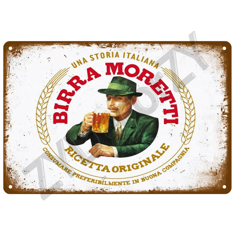 Beer Retro Pub/Bar Wall Art, Vintage