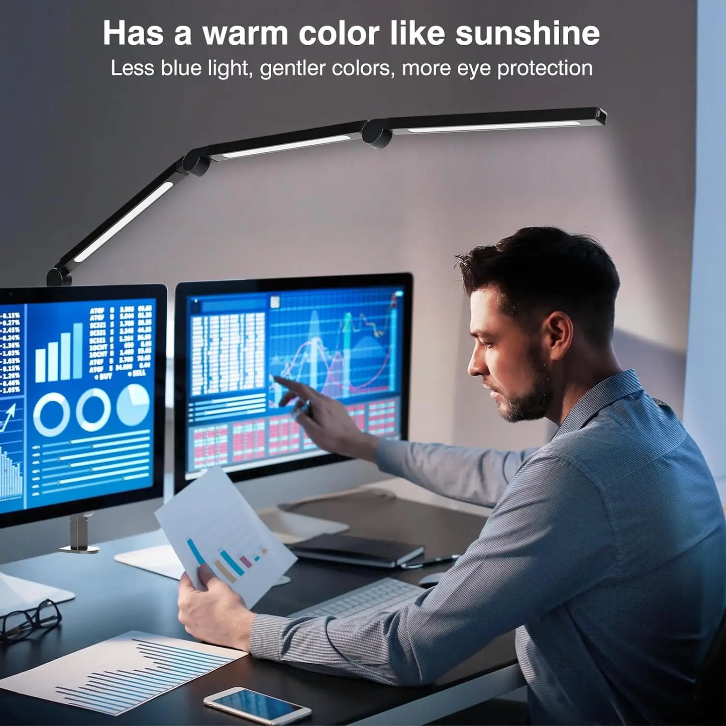 LED Desk Lamp with Clip, Multi-Angle, Flexible