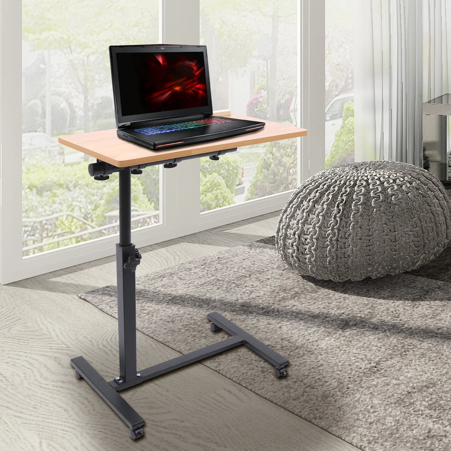 Adjustable Laptop Desk, 360° Rotating, Rolling, Mobile Workstation