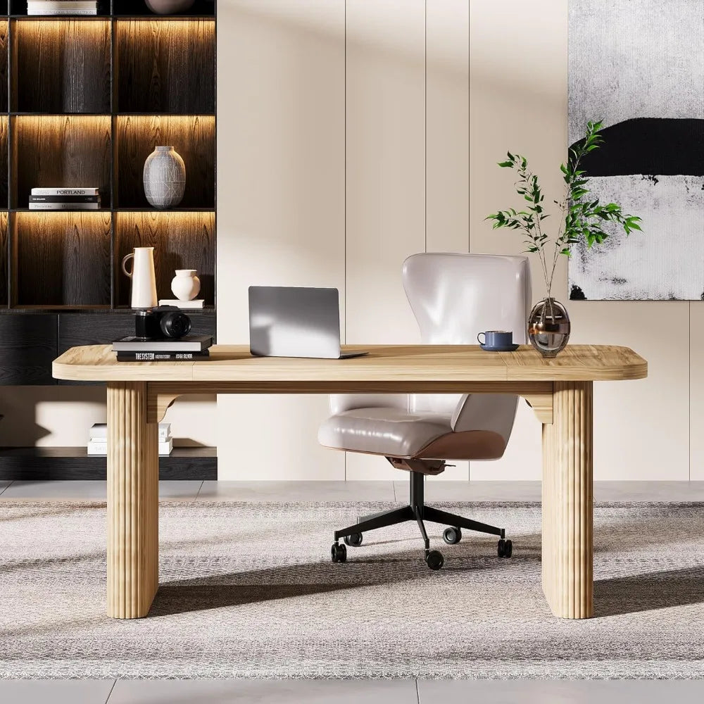 Executive Desk, Computer Desk, Double Pedestal, Large, 62-Inch