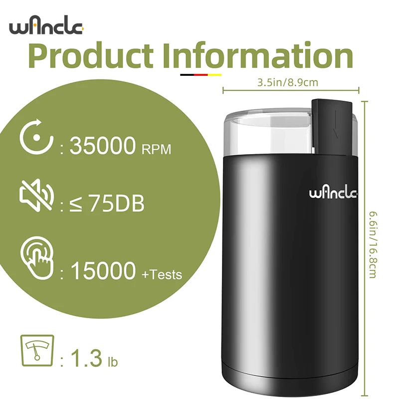 200w High-Power Coffee Grinder, Multifunctional Coffee Bean Grinder 220V/120V