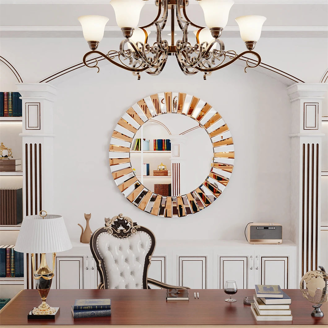 Enthusiasm Decor Accent Mirror, Wall Mounted, 60/80cm Round