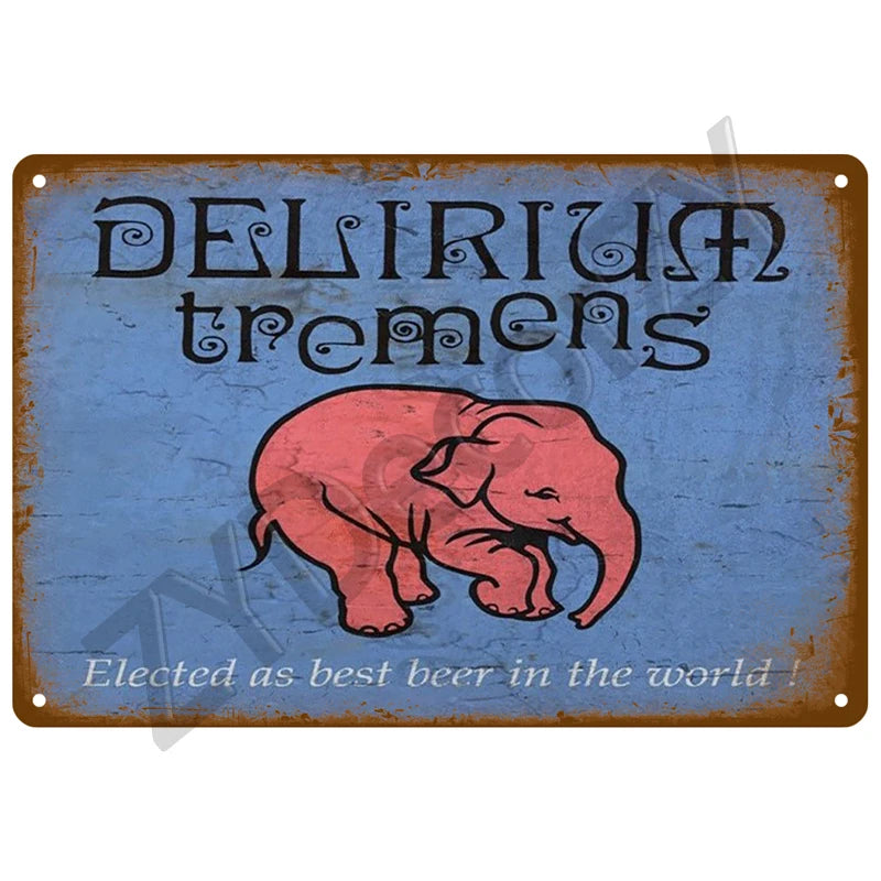 Beer Retro Pub/Bar Wall Art, Vintage