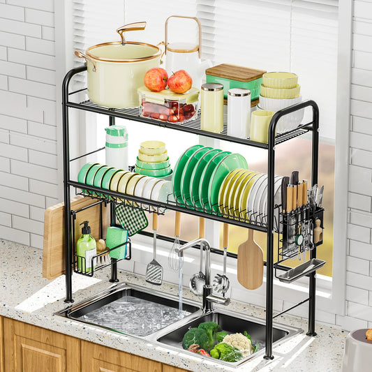 1 Or 2 Tier Over Sink Dish Drying Rack