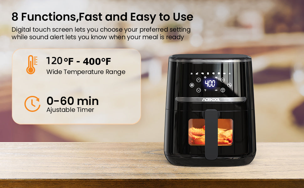 5 Quart Digital Display Air Fryer Toaster Oven Combo